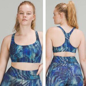 Lululemon Wunder Train Bra Everlux In Shapeshifter Flux Blue Multi Size 6
